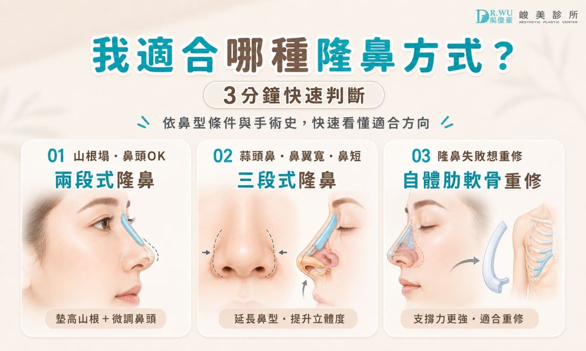我適合哪種隆鼻方式？
